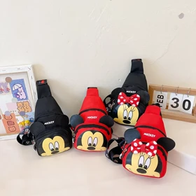 کیف دوشی فانتزی طرح میکی موس در دو رنگ قرمز و مشکی