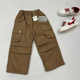 شلوار بگ کتان لاینردار بچه گانه خارجی