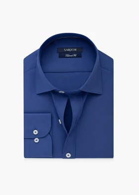 پیراهن کلاسیک فلورا ساده آبی تیره