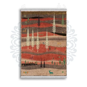 *جدید* فرشینه از جنس پارچه شانل مخمل ترک طرح فانتزی برند دفه کد 756