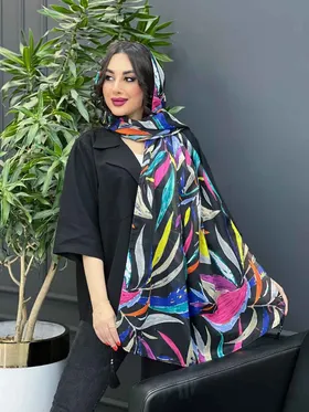 شال منگوله‌دار آبرنگی