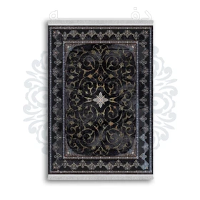 *جدید* فرشینه از جنس پارچه شانل مخمل ترک طرح فانتزی برند دفه کد 1113