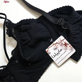 سوتین زنانه فنردار مدل راه راه هارنس دار کد 4778