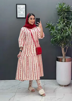 مانتو پیراهنی طرح سنتی