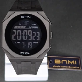 ساعت مچی اورجینال BNMI بنمی مشکی موتور ژاپن با ضمانت و جعبه مدل میتسوبیشی