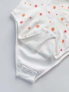 بادی سیملس یقه خشتی بند پهن گل‌دار