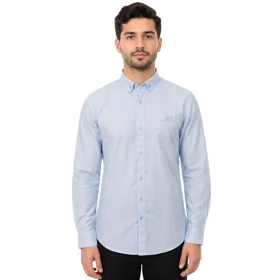 پیراهن آستین بلند یقه برگردان با تنخور معمولی (regular fit) مردانه مدل 5682