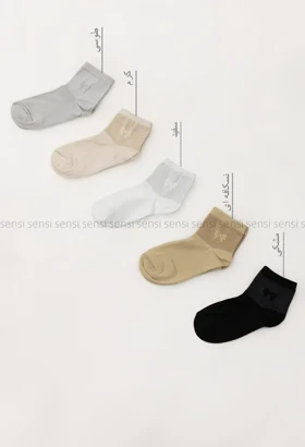 جوراب پاپیون نیم ساق پنبه کد1004923