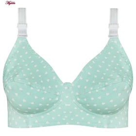 سوتین زنانه ماییلدا مدل بدون فنر قلبی کد 5039 رنگ سبز