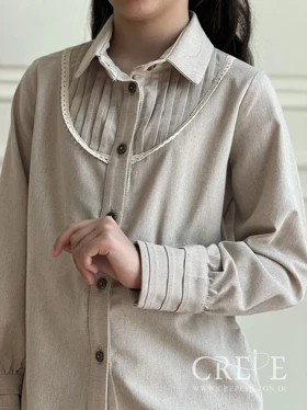 شومیز رگه دوزی لینن