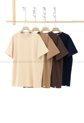 تیشرت لانگ پنبه رنگی کد1005339