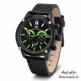 ساعت مچی مردانه اورجینال موتور ژاپنی برند مینی فوکوس سه موتور مدل Mf0288G.04 بند چرم