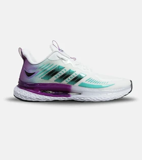 کفش کتانی مردانه سفید آبی بنفش ADIDAS running