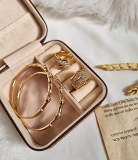 انگشتر بامبو طرح طلا ژوپینگ