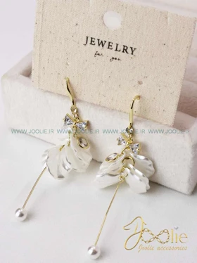 گوشواره زنانه طرح طلا مدل پر گل کد E1171