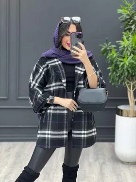پالتو چهارخونه پشت دو پاگن