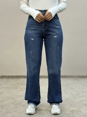 شلوار استریت جین آبی تیره تینت بروسو