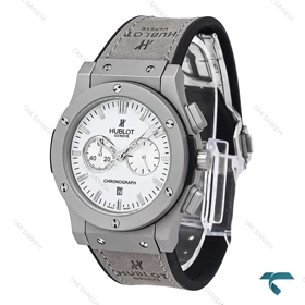 ساعت هابلوت مردانه کرنوگراف طوسی صفحه سفید Hublot-6793-G