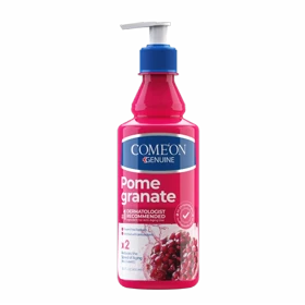 کرم پمپی دست و صورت کامان مدل انار مناسب انواع پوست حجم 400 میلی‌لیتر