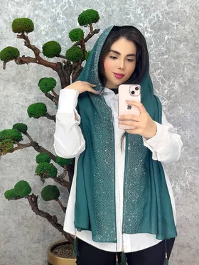 شال مزونی نگینی کارشده 3679