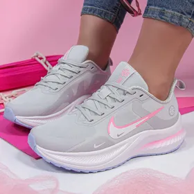 کتانی زنانه مدل نایک زوم اورجینال nike zoom رانینگ ورزشی رنگ طوسی سفید