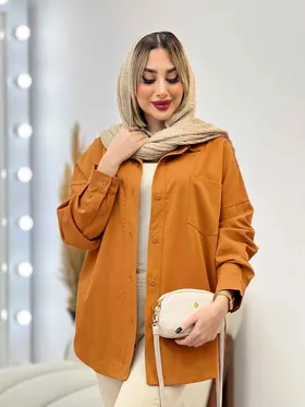 مانتو کتان رنگی