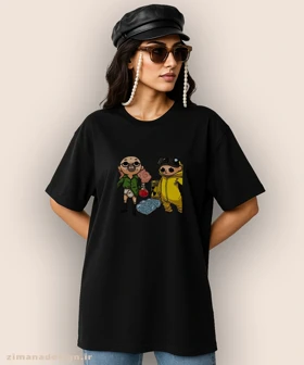 تیشرت لش مردانه و زنانه طرح بریکینگ بد شخصیت والتر وایت و جسی پینکمن کد 886