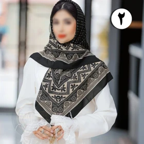 روسری نخ‌حریر طرح‌دار