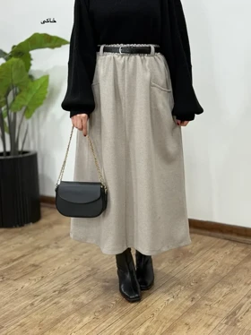 دامن فوتر به همراه کمربند