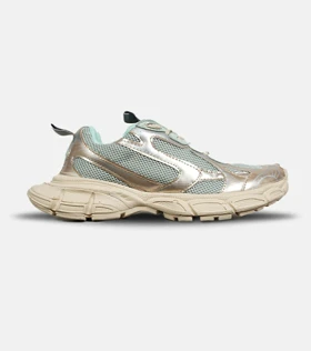 کفش کتانی مردانه و زنانه سبز طلایی Balenciaga 3XL مدل 6825