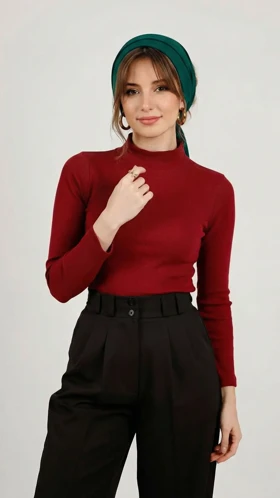 بلوز کبریتی یقه ایستاده