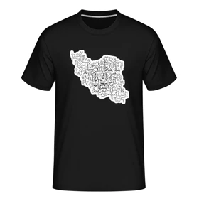 تیشرت طرح نقشه ایران کد 4