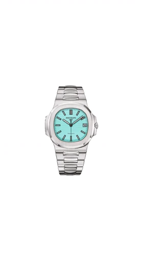 ساعت پتک فیلیپ ناتیلوس مردانه نقره ای صفحه تیفانی Patek Philippe Nautilus