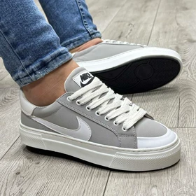 کفش کتانی اسپرت مردانه رنگ طوسی مدل نایک NIKE