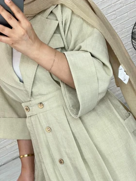 کفتان دکمه چوبی کتیبه