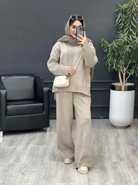 ست بافت و شلوار آیسان