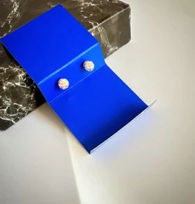 پک 2 عددی پیرسینگ گوش استیل طرح گوی نگیندار هفترنگ