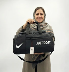 خرید ساک ورزشی نایک طرح Just Do It (کد 071) جاکفشی دار و ضد ترک