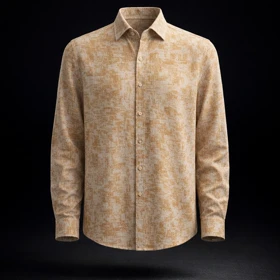 پیراهن آستین بلند چاپی مردانه پارچه فوق‌العاده با کیفیت و خاص