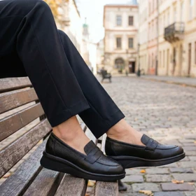 کفش چرم زنانه مدل لوفر