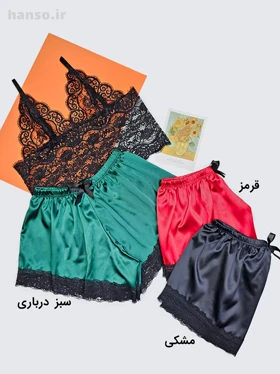 لباس خواب گیپور و ساتن زنانه