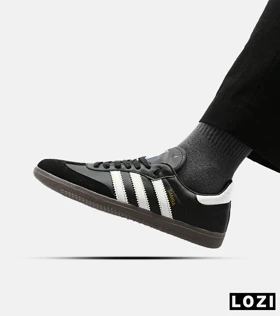 کفش کتانی مردانه و زنانه مشکی قهوه ای ADIDAS Samba مدل 4234