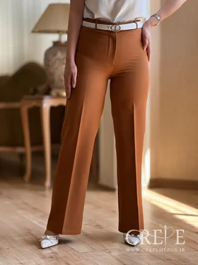 شلوار از بالا راسته کرپ قد 102