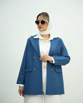 کت یقه انگلیسی راه‌راه