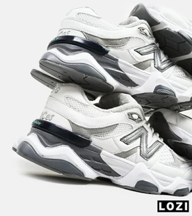 کفش کتانی مردانه و زنانه سفید طوسی NEW BALANCE 9060