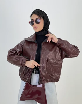 کاپشن چرم مهسان(49)کد:4437
