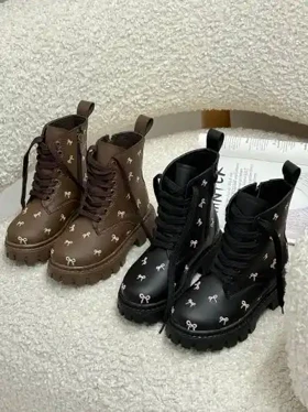 خرید پوتین بچه گانه پاپیونی