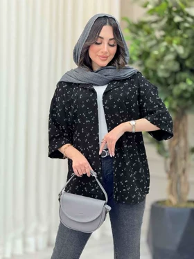 شومیز طرح گل تک جیب