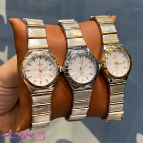 ساعت مچی امگا زنانه کانسلیشن صفحه سفید جعبه و بگ کد 750