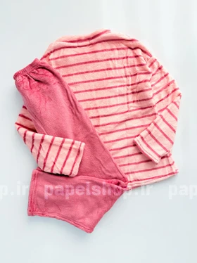 ست بلوز و شلوار حوله ای راه راه خرس